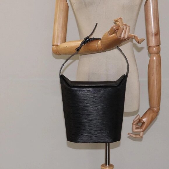LOUIS VUITTON Epi Sac Seau Shoulder Bag Black M80161 LV Auth 126787 - Picture 3 of 16